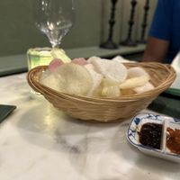 Do NOT eat.  Not vegetarian. I know we aren't supposed to post but this is a warning to future dinners   at Indrapura in Amsterdam