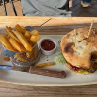 Burger  at Monica's Cafe in Maleny