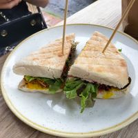 Vegan panini at Monica's Cafe in Maleny