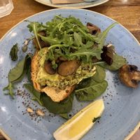 Avo Smash  at Monica's Cafe in Maleny