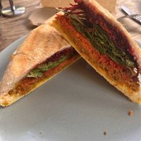 Vegan panini   at Monica's Cafe in Maleny