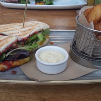 Vegan panini at Monica's Cafe in Maleny