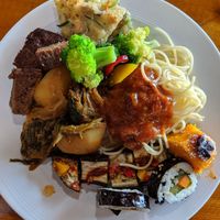 I'll take one of everything! at Bitgaram Vegan Buffet 빛가람채식뷔페" in Chungju