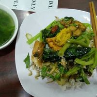 Portion of rice with vegetables at Giac Ngo in Da Nang