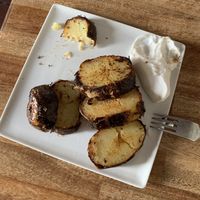 garlic butter potatoes  at Ebbas in Lund