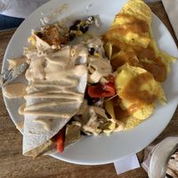 tortilla with vegetables and seitan  at Ebbas in Lund