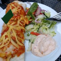 vegan burrito med jackfruit at Ebbas in Lund
