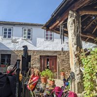Garden terrace at Los Andantes in Vilacha