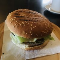 Veggie burger at Los Andantes in Vilacha