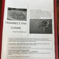 Menu cover   at Tassanee's Thai Cuisine in Fort Smith