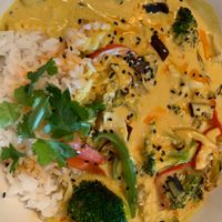 Curried vegetables at The Gold Leaf in Fort Collins
