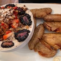 Coconut quinoa bowl and potatoes at The Gold Leaf in Fort Collins