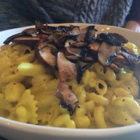 Their big bowl of Mac n Shew topped with grilled portobellos. So comforting! at The Gold Leaf in Fort Collins