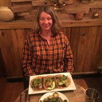 my cousin and her tacos at The Gold Leaf in Fort Collins