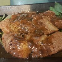 Sizzling steak at Shuizhong Liansushi - Lotus Veg in Suzhou