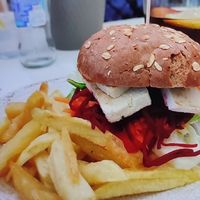 Hamburguesa de tofu a la plancha at Pitas Pitas in Plasencia