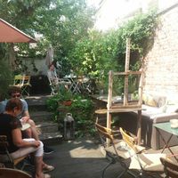 Outside seating area at Cafe Kogi in Cologne