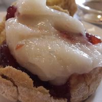 Scone jam & almond cream at The Tea Room at The Midland Hotel in Manchester