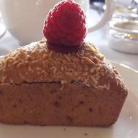 Banana & coconut cake at The Tea Room at The Midland Hotel in Manchester