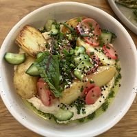 Early potatoes with Gzik  at Wilk Syty in Wroclaw