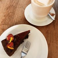 All you need is coffee and cake 😁 at Wilk Syty in Wroclaw