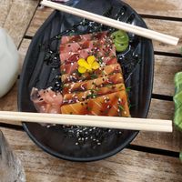 Vegan fish at Vegan Junk Food Bar - 2D in Amsterdam