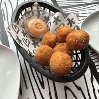 Mac and cheese balls   at Vegan Junk Food Bar - 2D in Amsterdam