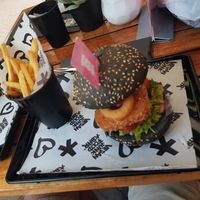 Fish like burger at Vegan Junk Food Bar - 2D in Amsterdam
