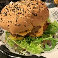 With “beef” patty at Vegan Junk Food Bar - 2D in Amsterdam