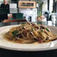 Mushroom pasta  at Jenny's Bread in Seogwipo
