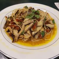 Spaghetti with mushrooms (no cheese) at Jenny's Bread in Seogwipo