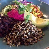 Rainbow salad at Reunion Cafe in Surrey Hills