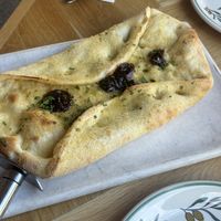 Folded Garlic Bread with balsamic caramelised onions  at ASK Italian in Scarborough