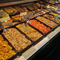 Some of the vegan choice of the restaurant at Verdechiaro in Palermo