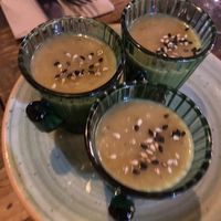 Aubergine and potato soup   at Lluvia in Alicante