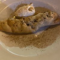 Apple strudel for a child who is never full!   at Lluvia in Alicante