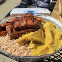 Jerk tofu Mac n cheese #Veganuary at Ninth Square Market Caribbean Style in New Haven