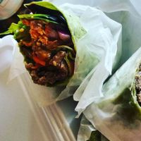 Spinach wrap with sweet potatoes at Hello Sunshine Cafe in Tarpon Springs