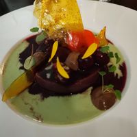 Dessert: fruchtiger Kirschpudding at Farbenfroh in Essen