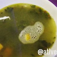 lentil and spinach soup  at Blaze Point 90 in Cairo