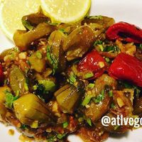 spicy okra at Tamara Elna Point 90 in Cairo