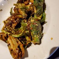 Brussel sprouts never tasted so good, maple chili glaze, amazing!! at EVOO in the Courtyard in St Johns