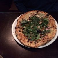 The balsamic pizza - Pear, beets, walnuts, arugula, cashew cheese... at EVOO in the Courtyard in St Johns