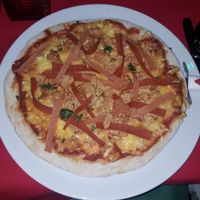 Meat feast pizza at Faringo's in Blackpool