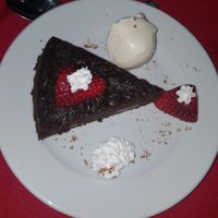 Banana chocolate cake at Faringo's in Blackpool