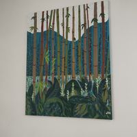 Painting de bamboo at Espaço Nutrir - Corpo Mente Espirito in Florianopolis