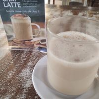 Chai latte with plant milk... Aveia! at Espaço Nutrir - Corpo Mente Espirito in Florianopolis