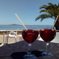 Sangria with an amazing view at Antonio's Restaurant in Cartagena