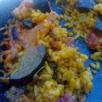 Vegan paella at Antonio's Restaurant in Cartagena