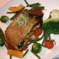seasonal vegetable strudel, to die for😍 at Laegernstuebli in Boppelsen